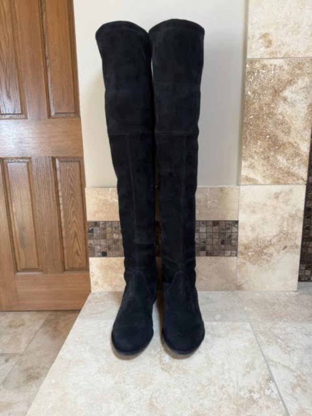 Stuart Weitzman Lowland Stretch Suede Over-the-Knee Boots